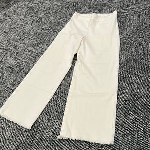 Avenue Montaigne ivory flare pull on pant